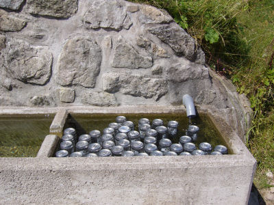 Bier im Brunnen